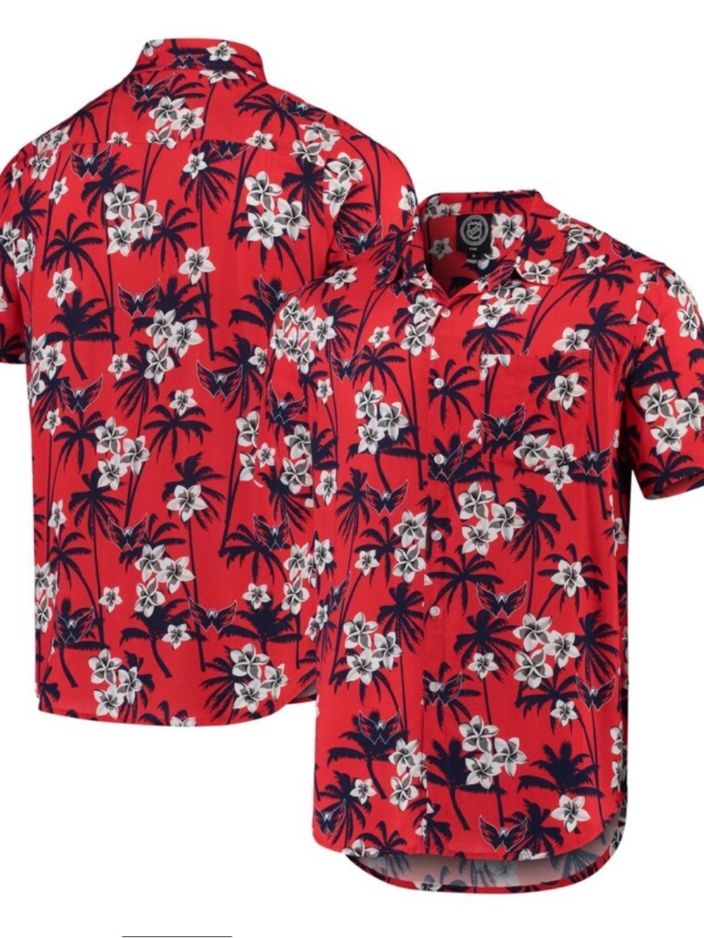NHL Washington Capitals Aloha Short-Sleeve Button-Down Shirt